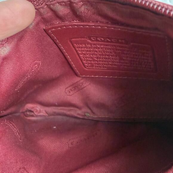 Vintage COACH y2k Red Slim Money Make up Cosmetic Case - Picture 12 of 14